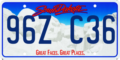 SD license plate 96ZC36