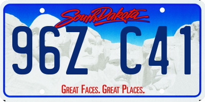SD license plate 96ZC41