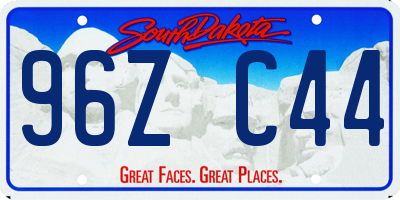 SD license plate 96ZC44