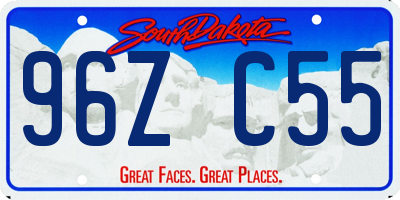 SD license plate 96ZC55