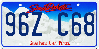 SD license plate 96ZC68