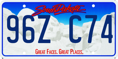 SD license plate 96ZC74