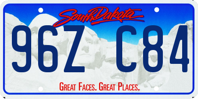 SD license plate 96ZC84