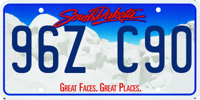 SD license plate 96ZC90