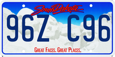 SD license plate 96ZC96