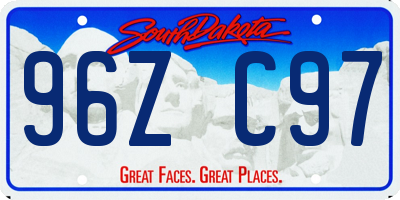 SD license plate 96ZC97