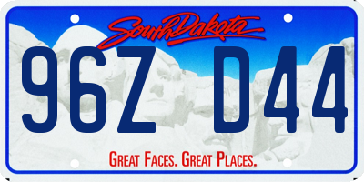 SD license plate 96ZD44