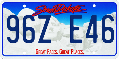 SD license plate 96ZE46