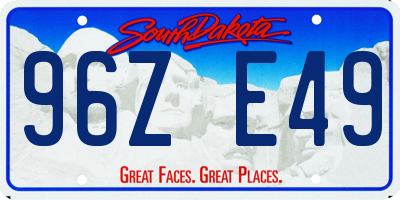 SD license plate 96ZE49