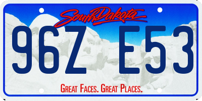 SD license plate 96ZE53