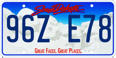 SD license plate 96ZE78