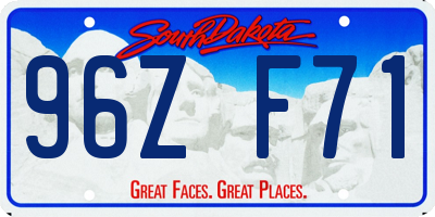 SD license plate 96ZF71