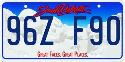SD license plate 96ZF90