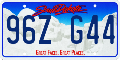 SD license plate 96ZG44