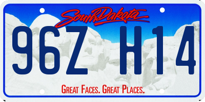 SD license plate 96ZH14