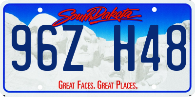 SD license plate 96ZH48