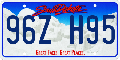 SD license plate 96ZH95
