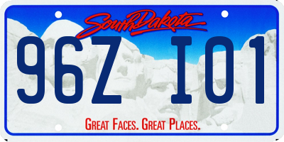 SD license plate 96ZI01
