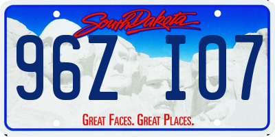 SD license plate 96ZI07