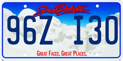 SD license plate 96ZI30