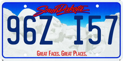 SD license plate 96ZI57