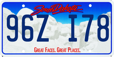 SD license plate 96ZI78