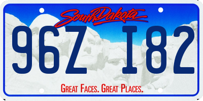 SD license plate 96ZI82