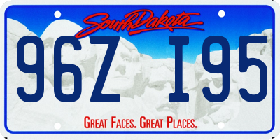 SD license plate 96ZI95