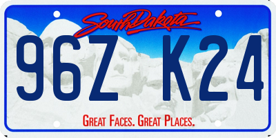 SD license plate 96ZK24
