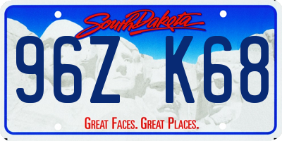 SD license plate 96ZK68