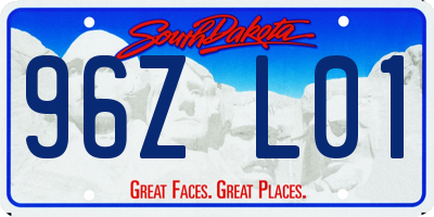 SD license plate 96ZL01
