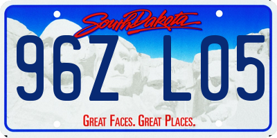 SD license plate 96ZL05