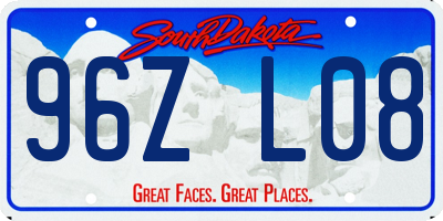 SD license plate 96ZL08
