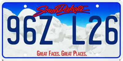 SD license plate 96ZL26