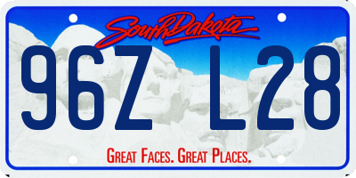 SD license plate 96ZL28