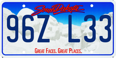 SD license plate 96ZL33