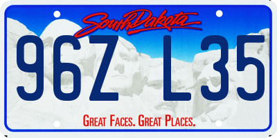 SD license plate 96ZL35