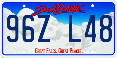 SD license plate 96ZL48