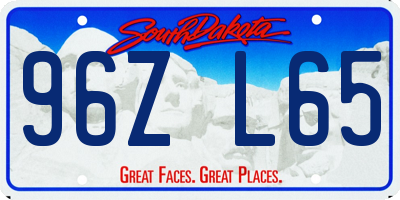 SD license plate 96ZL65