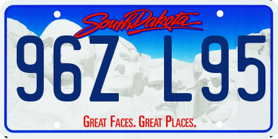SD license plate 96ZL95