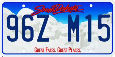 SD license plate 96ZM15