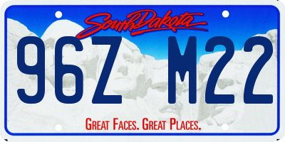 SD license plate 96ZM22