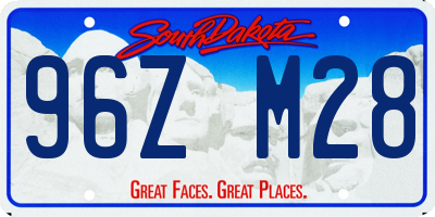 SD license plate 96ZM28