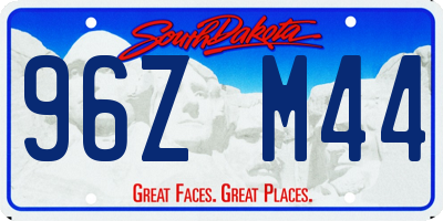 SD license plate 96ZM44