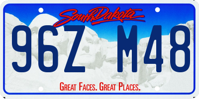 SD license plate 96ZM48