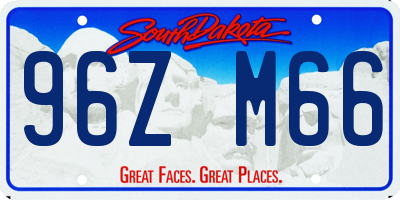 SD license plate 96ZM66