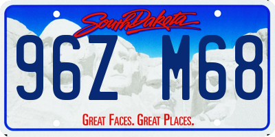 SD license plate 96ZM68