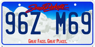 SD license plate 96ZM69