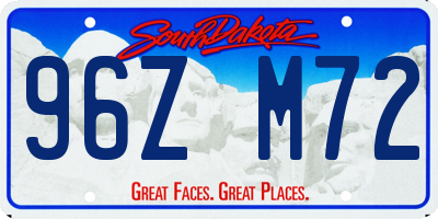 SD license plate 96ZM72