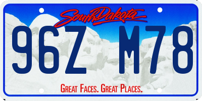 SD license plate 96ZM78